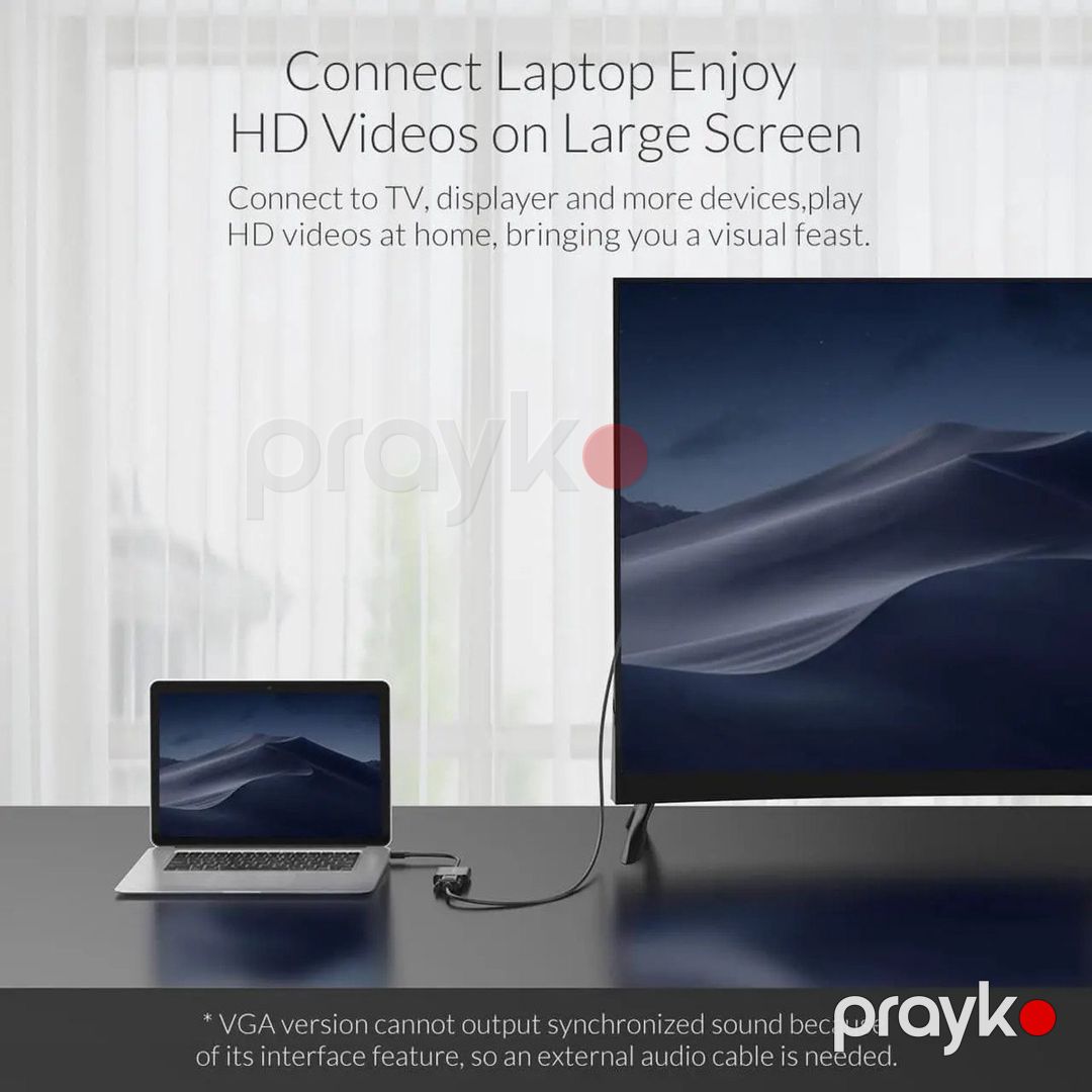 Conventer "Orıco-xd-mdfv-bk Mini DisplayPort to VGA 1920*1080@60Hz" — Periferik cihazlar, Bakı (2)