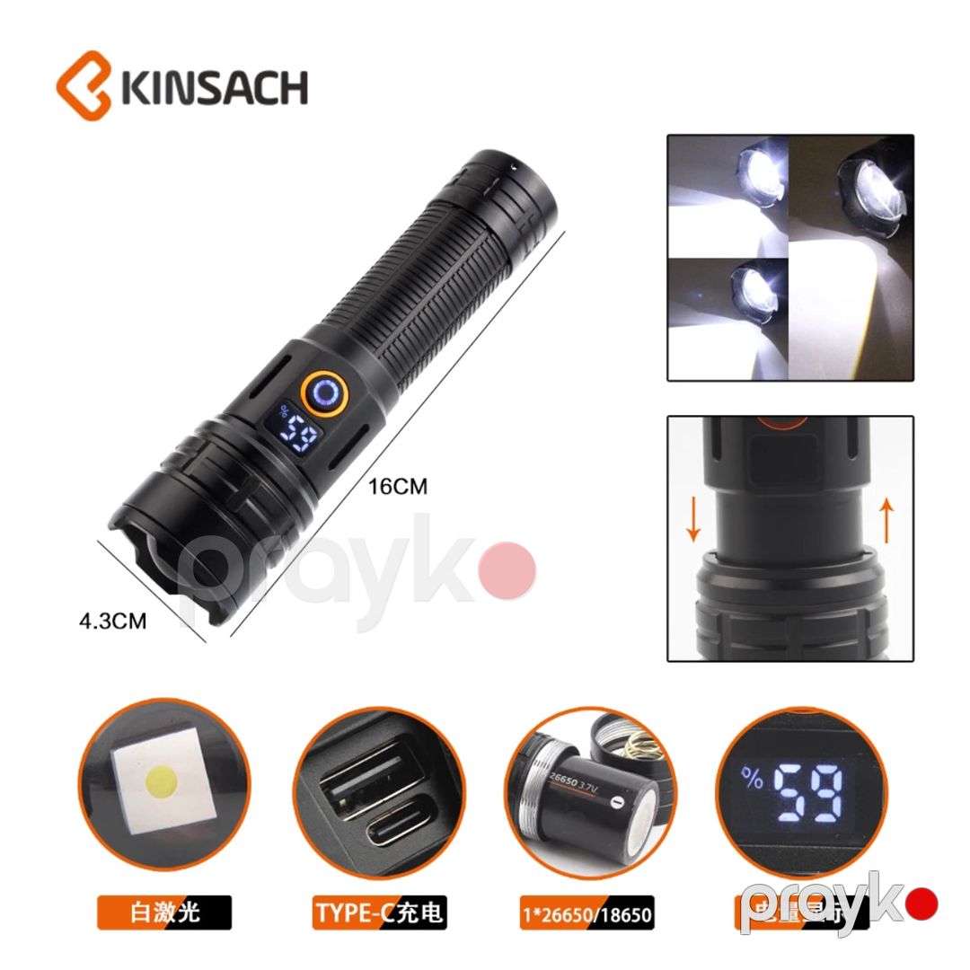 Əl fənəri Kinsach LED, qara — Mallar, Bakı (3)