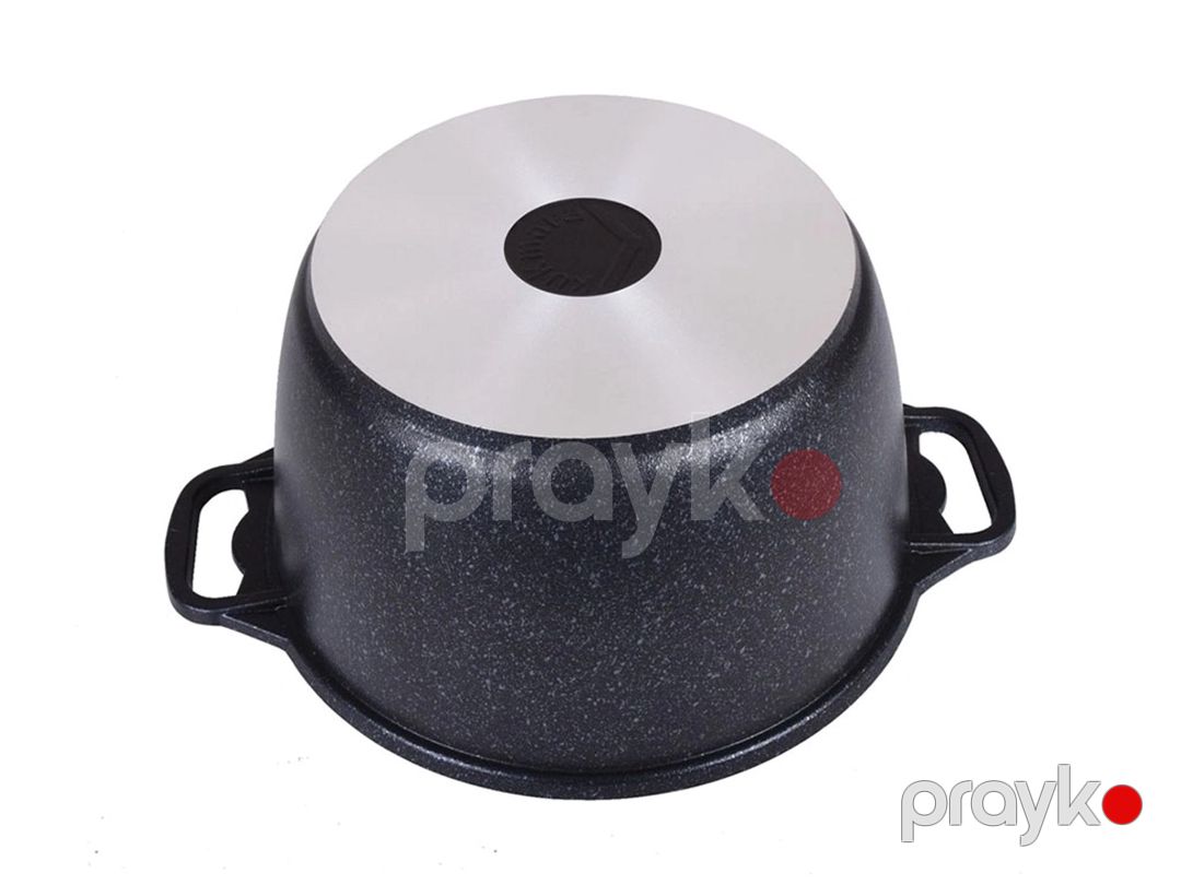Qazan Kukmara Мраморная kmt102-1a, qapaq ilə, alüminium, qara, 30 sm, 10 l — Mallar, Bakı (3)