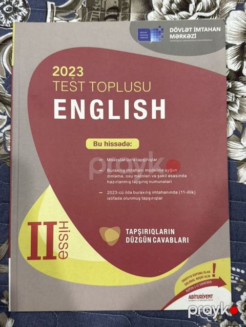 İngilis dili Testlər 11-ci sinif, DİM, 2-ci hissə, 2023 il — Digah
