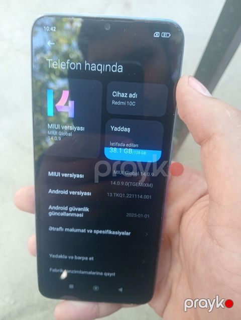 Redmi 10C, 128 GB, rəng - Mavi, Barmaq izi — Bakı