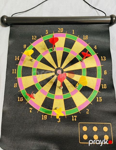 Asılma dart taxtası – maqnitli oxlarla - İki tərəfli yumşaq parça — Bakı