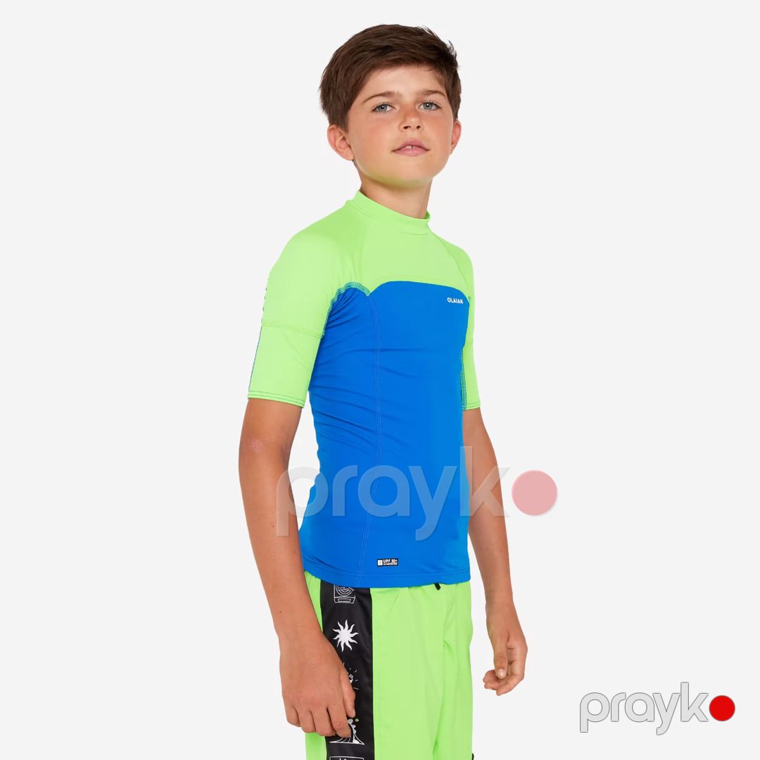 Üzgüçü futbolkası Decathlon 8916359, yaşıl/mavi, elastan/poliester, 10-11 yaş — Mallar, Bakı (2)