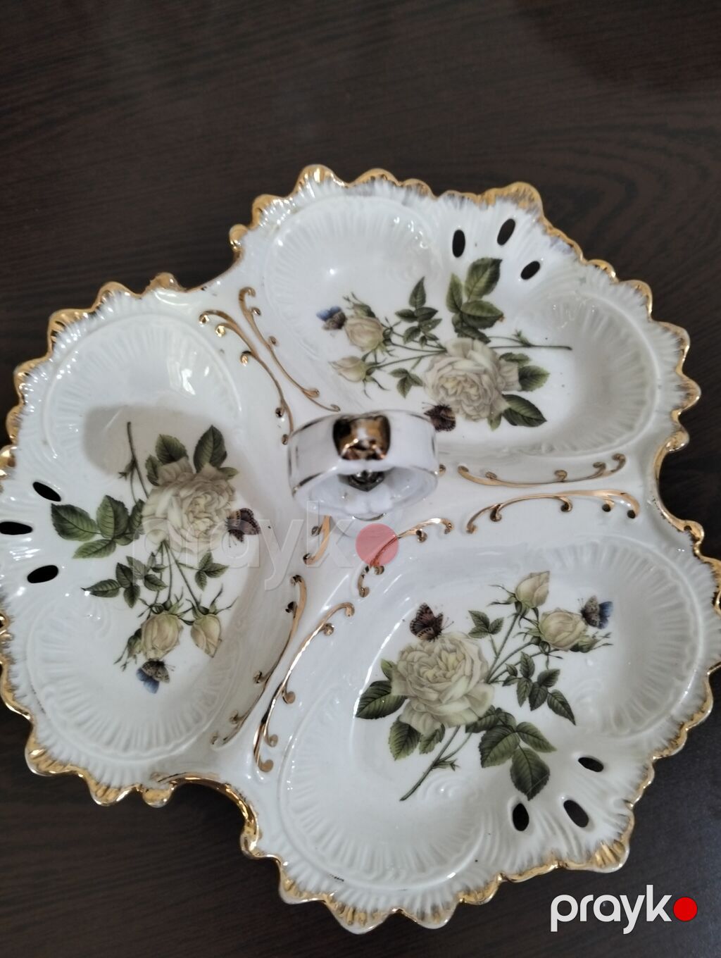 Porşelen üç bölməli servis qabları – 2 ədəd set - Material — Süfrə qabı, Digah (2)