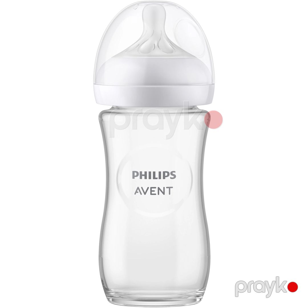 Əmzik şüşəsi Philips Avent Natural Response Pure Glass SCY933/01, 1+ ay, 240 ml, şəffaf — Mallar, Bakı (2)