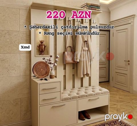 Dəhliz üçün çoxfunksiyalı asılqan və dolab dəsti – Qiymət: 220 AZN — Bakı