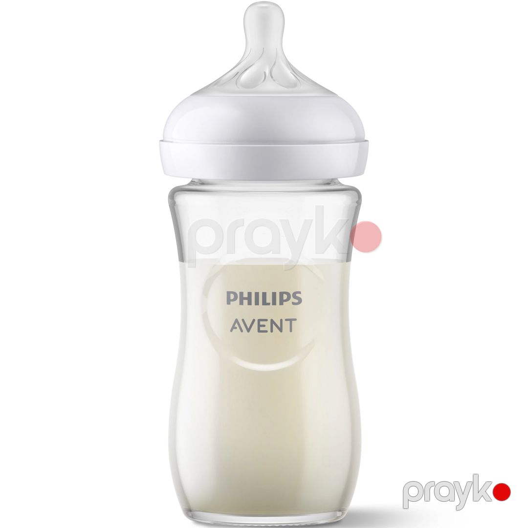 Əmzik şüşəsi Philips Avent Natural Response Pure Glass SCY933/01, 1+ ay, 240 ml, şəffaf — Mallar, Bakı (3)