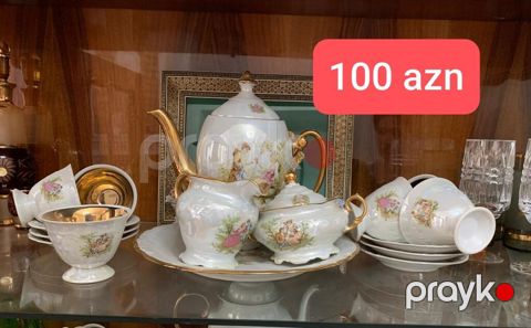 Çay dəsti, rəng - Ağ, Farfor, 6 nəfərlik — Bakı