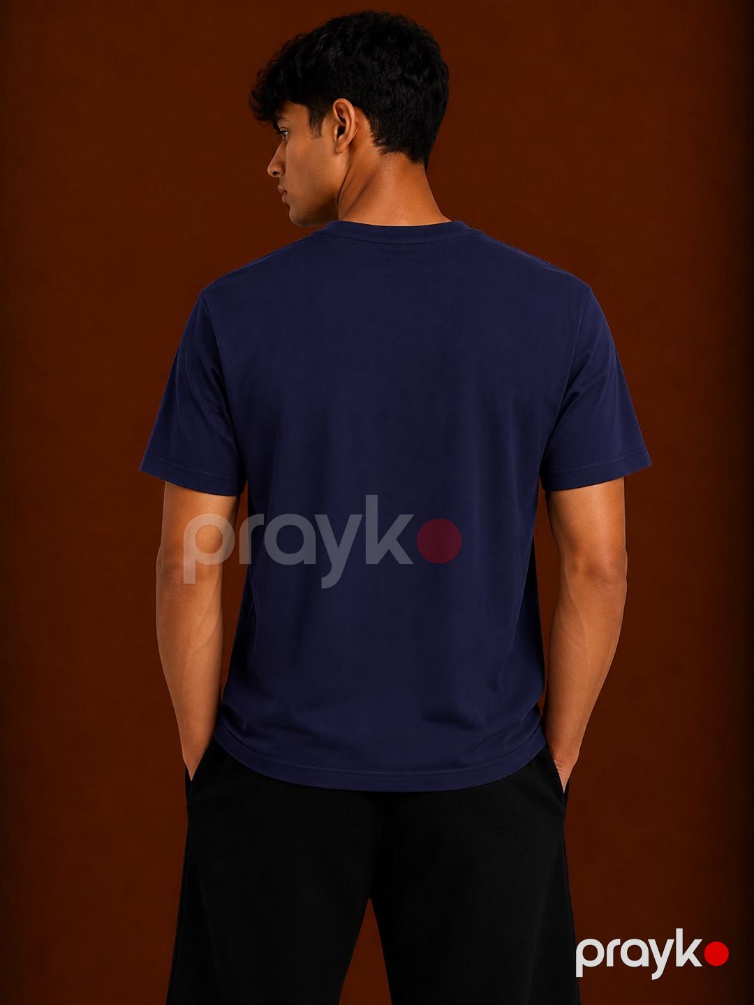 Futbolka A136, Tünd göy, Pambıq, ölçü 2XL — Mallar, Bakı (2)
