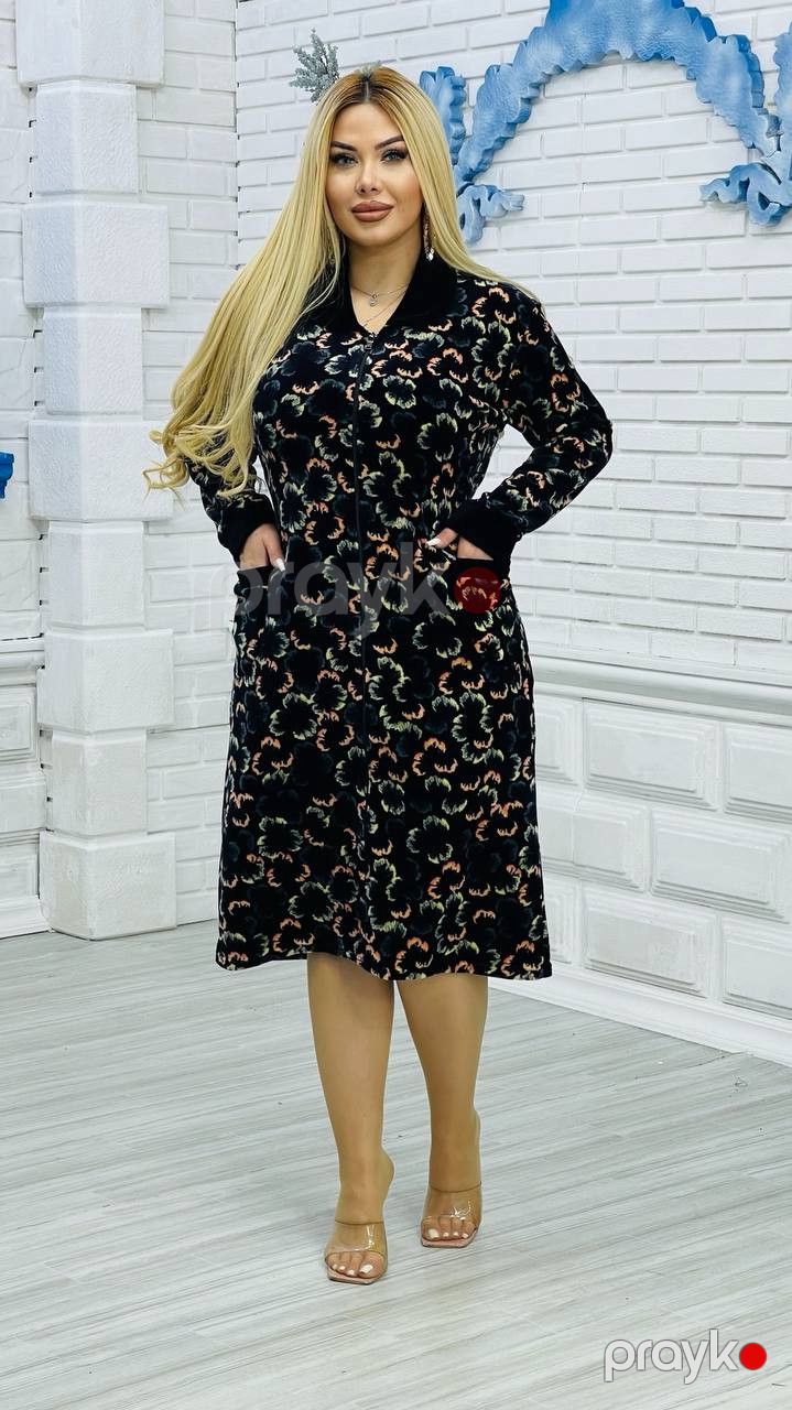 Ev xələti, qara, velür, ölçü 5XL — Mallar, Bakı (3)