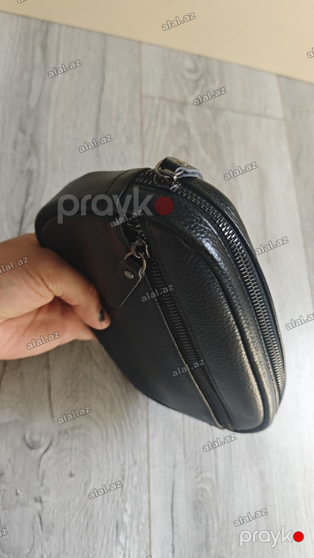 Kişilər üçün kiçik çiynə/çarpaz asılan çanta - Rəng: qara - Material — Şəxsi əşyalar, Sumqayıt (3)