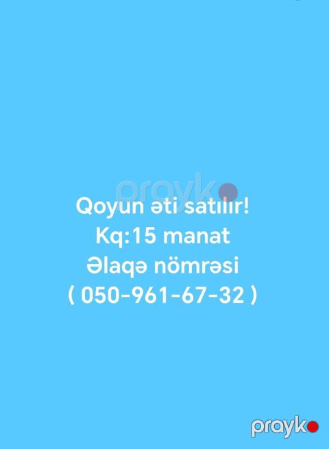 Qoyun əti satılır — Qobustan