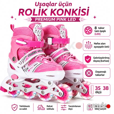 Roliklər, Qızlar üçün, 6 yaşdan, Çəhrayı — Bakı