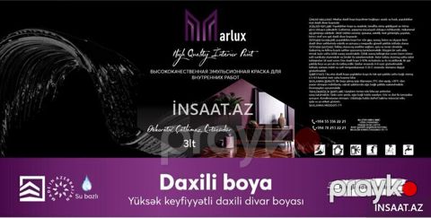 Daxili divar boyasi satisi — Bakı
