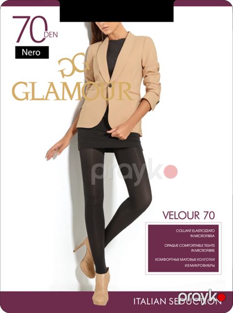 Kolqotka Glamour Velour, 70 den, olçü 3(M), Nero — Bakı
