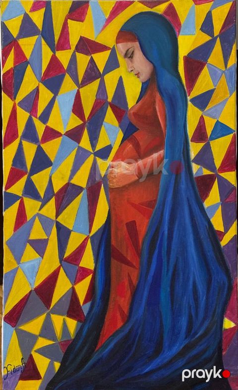 Rəsm Yeni həyat, kətan, akril, 100x60 sm — Bakı