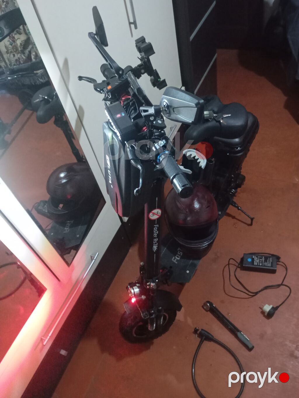 Elektrikli skuter – Foster RS7 Xüsusiyyətlər: - Güclü ön LED fənər və — Skuterlər, Digah (7)