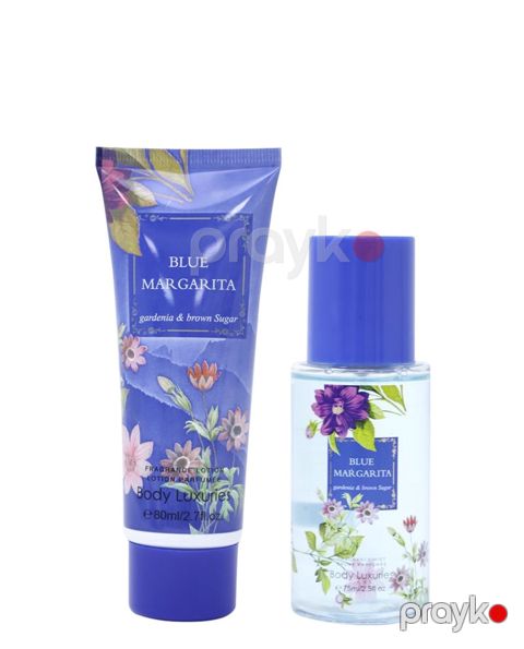 Body Luxuries Blue Margarita qadınlar üçün ətir dəsti (bədən üçün sprey 75 ml + bədən üçün losyon 80 ml) — Bakı