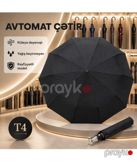 Çətir 2762267, qara, poliester, avtomatik — Bakı