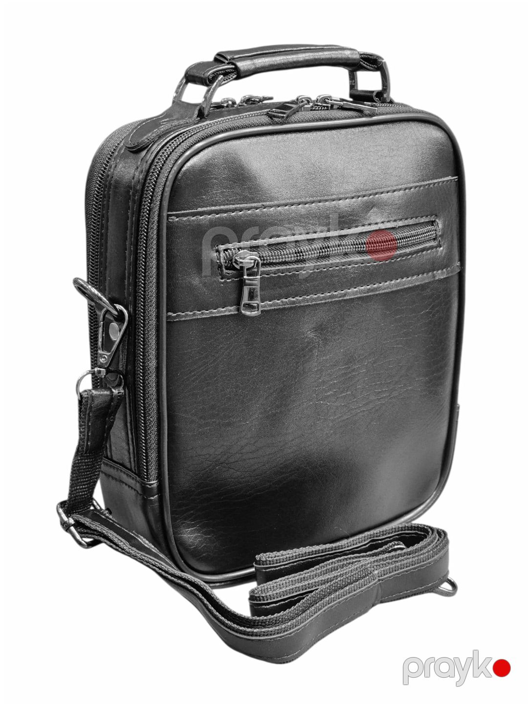 Kross-bodi çantalar kişi çantası poliuretan, qara, 16x20x5.5 sm, Türkiyə istehsalı - Westpolo_3002_Black — Mallar, Bakı (3)