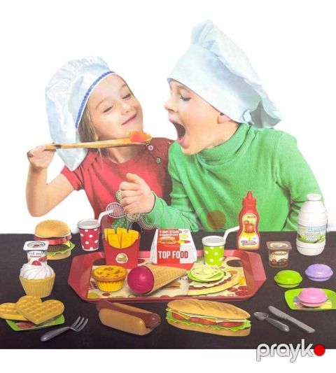 Oyuncaq ərzaq dəsti BQ800F-5 Fast Food Seti, 3+ yaş, plastik - BQ800F-5 — Bakı