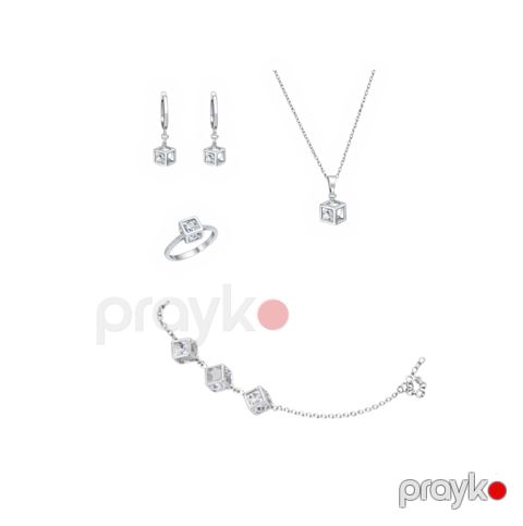 Bijuteriya dəsti boyunbağı, sırğa, üzük və qolbaq 13265_86 — Bakı
