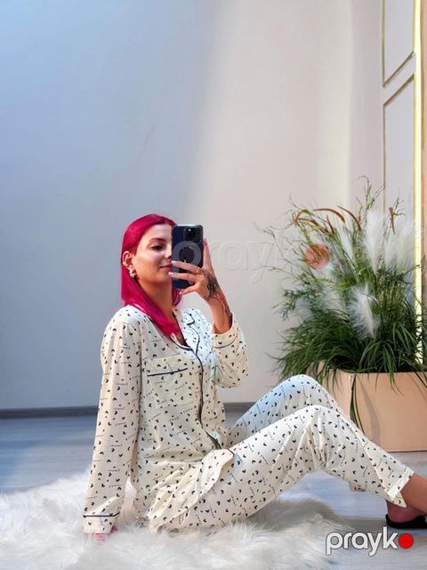 Şalvarlı pijama dəsti GA73, ağ, poliester, ölçü 3XL — Bakı
