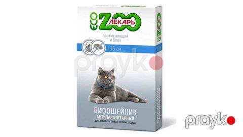 Bioboyunluq parazit əleyhinə Zooлекарь, bit və gənə əleyhinə, pişiklər və kiçik itlər üçün, göy, 35 sm — Bakı