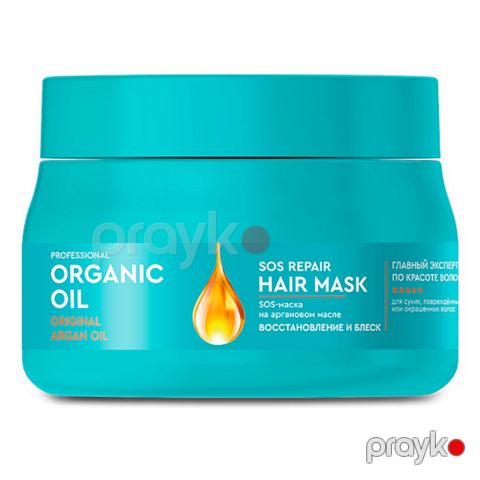 Saçlar üçün maska "Fito Косметик" Organic Oil Professional SOS Bərpa və parlaqlıq 270 ml — Bakı