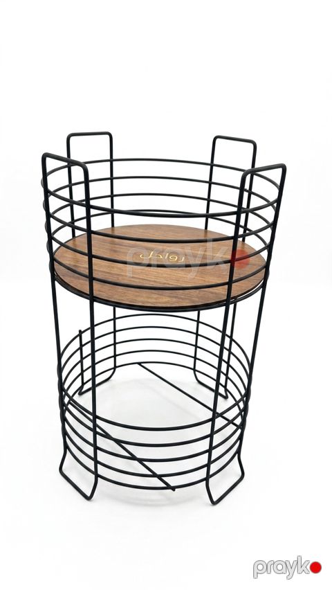 Saxlama qabı 2 mərtəbəli, 25x40 sm, metal, qara — Bakı