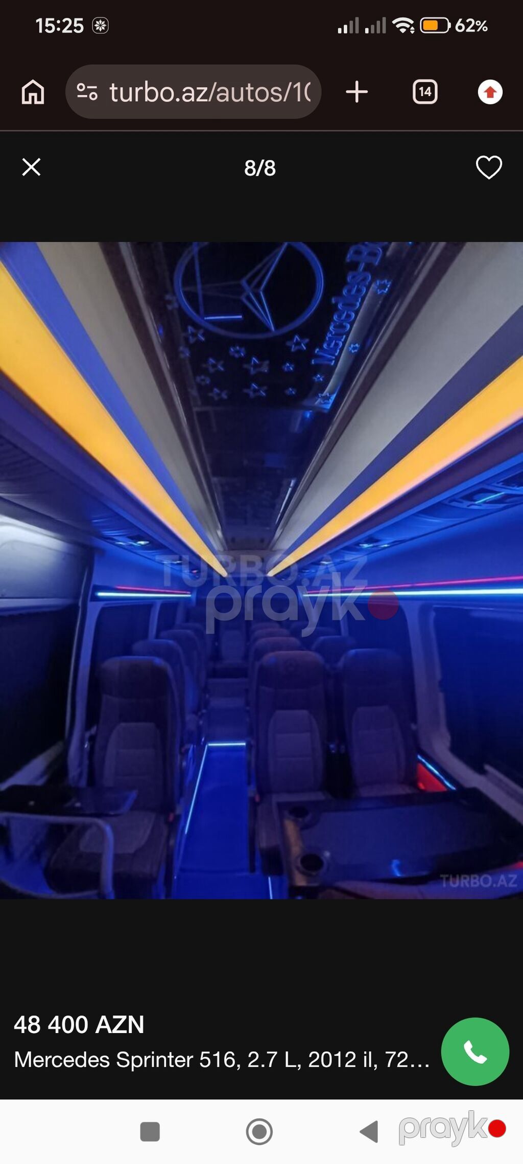 Mercedes-Benz Sprinter: 2.2 l 2026 il Mikroavtobus — Avtomobillər, Tovuz (8)