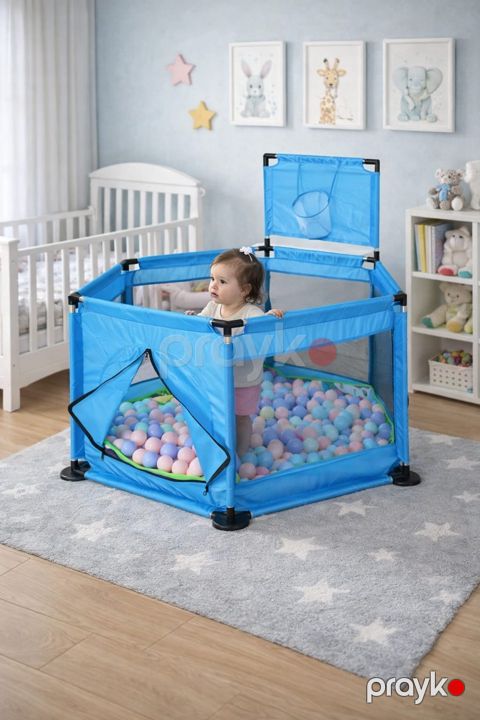Oyun üçün manej ABC, mavi, 130x113x65 sm — Bakı
