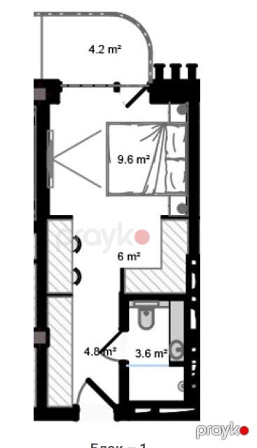 1 otaqlı mənzil, 35 m², seebreeze, ParkLane — Mənzil, Bakı (6)