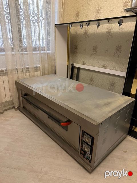 Sənaye tipli elektrik pizza/sobası – 1 kamerali, paslanmayan poladdan — Bakı