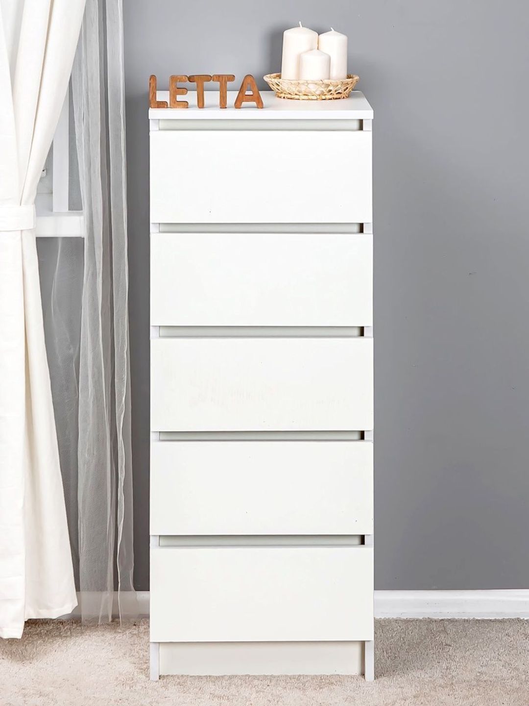 Komod Letta, ağ, Ldsp, 40x35x106 sm — Mallar, Bakı (3)