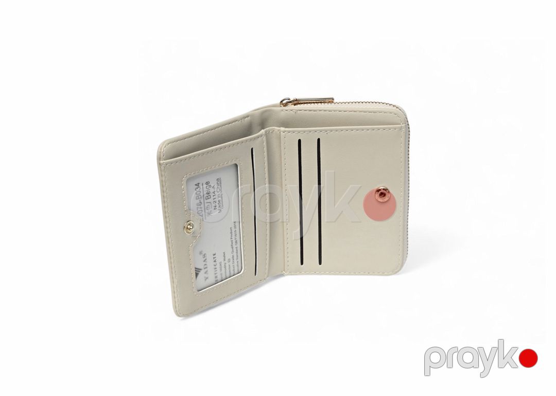 Portmone Yadas, bej, poliuretan, 8.5 sm — Mallar, Bakı (2)