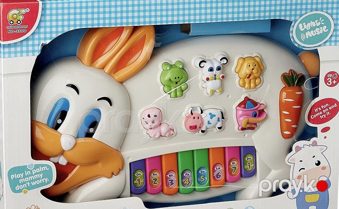 Musiqili oyuncaq Chuangfa Toys MK655 Rabbit Piano, 3+ yaş, Plastik — Mallar, Bakı (2)