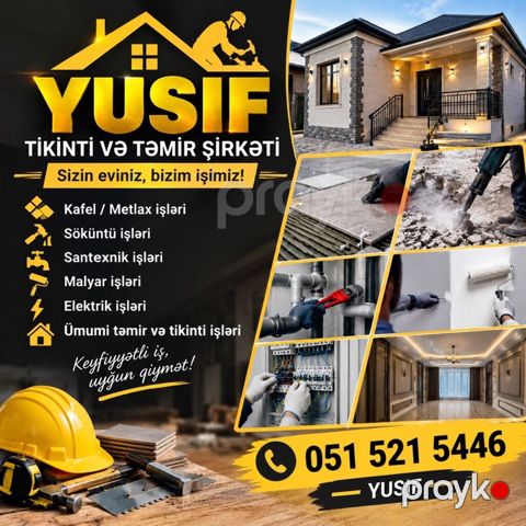 Yusıf Tikinti və Təmir Şirkəti — “Sizin eviniz, bizim işimiz — Masazır