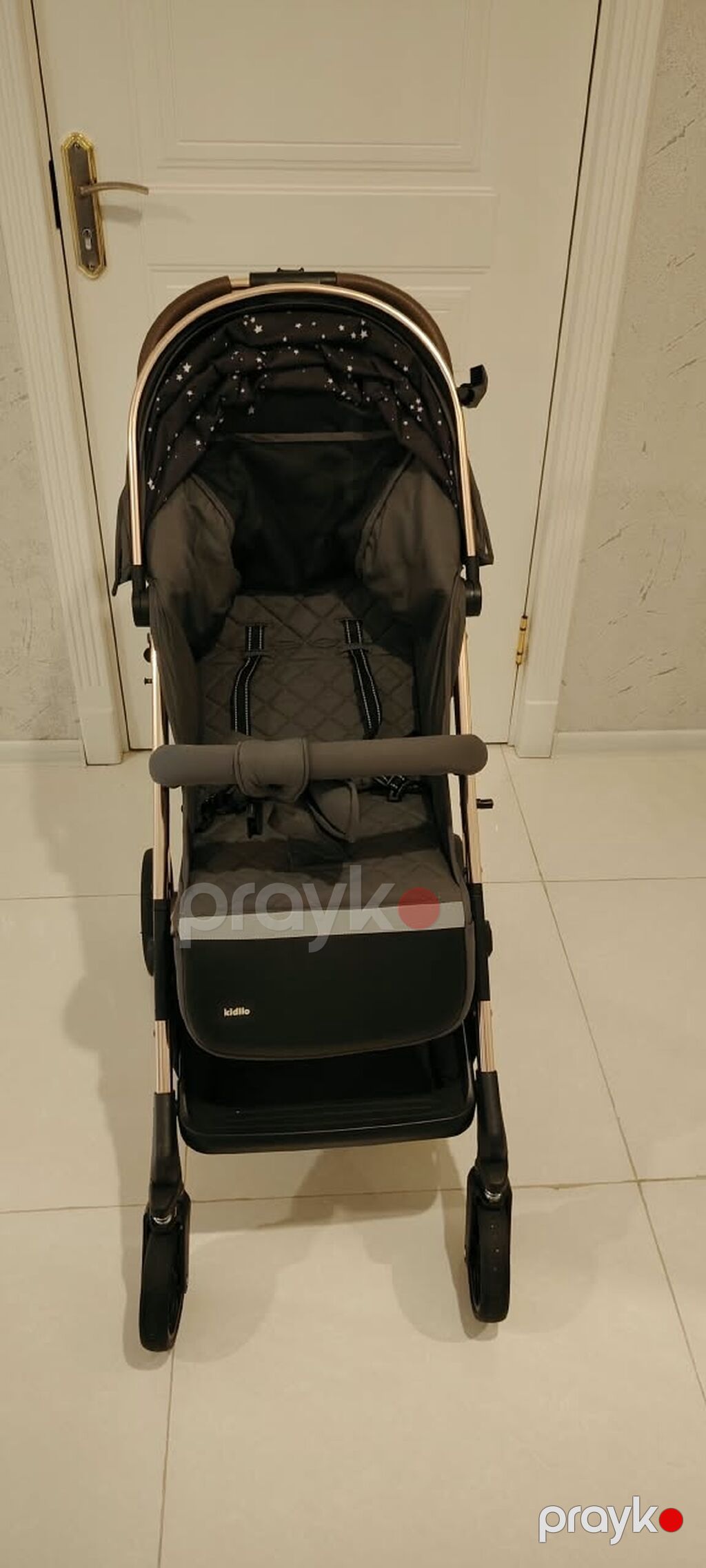Uşaq arabası – Kidilo - Rəng: tünd boz/qaranlıq tonlar, qızılı — Arabalalar, Bakı (2)