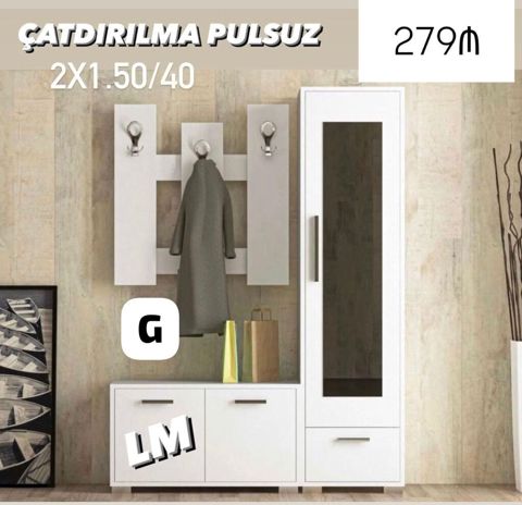 Dəhliz üçün funksional mebel dəsti - Rəng: ağ - Komplekt: asılqan — ucuz.mebel — Hallway furniture
