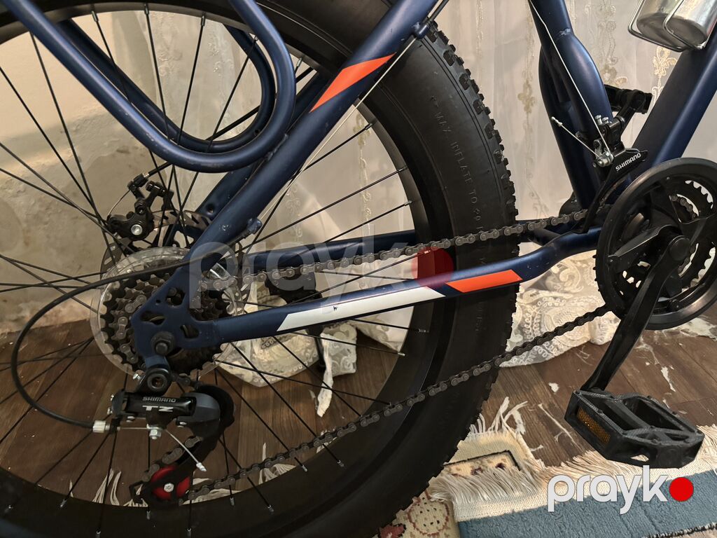 Lanq Vulkaron fat-bike velosiped - Çərçivə: alüminium alaşımlı, mavi — Velosipedlər, Xırdalan (4)