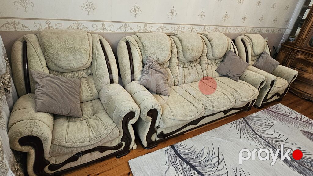 İşlənmiş, Klassik divan, 2 kreslo, Bazasız, Açılan — Yumşaq mobilya dəstləri, Bakı (3)