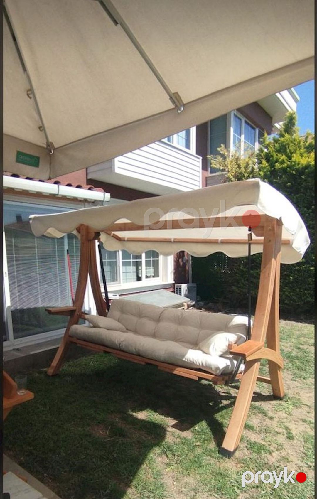 Bağ yelləncəyi 078, taxta, bej — Mallar, Bakı (2)