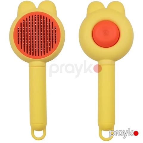 İtlər və pişiklər üçün daraq S-05, plastik/metal, sarı — Bakı