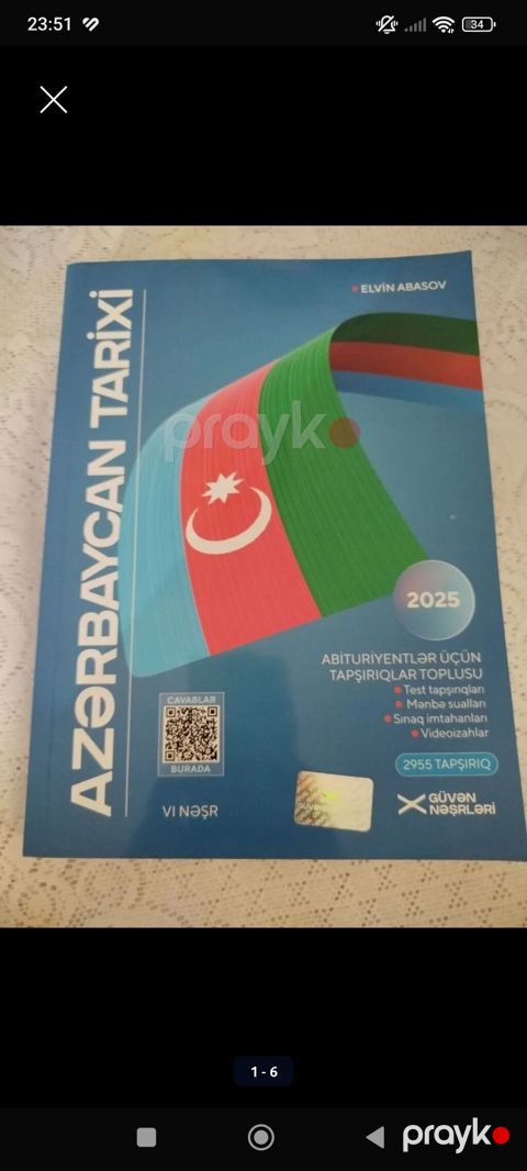 Məhsul: “Azərbaycan Tarixi – Abituriyentlər üçün tapşırıqlar toplusu” — Bakı