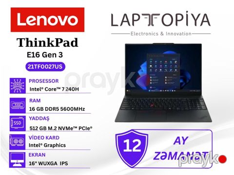 Lenovo ThinkPad E16 Gen 3 (21TF0027US) — Bakı
