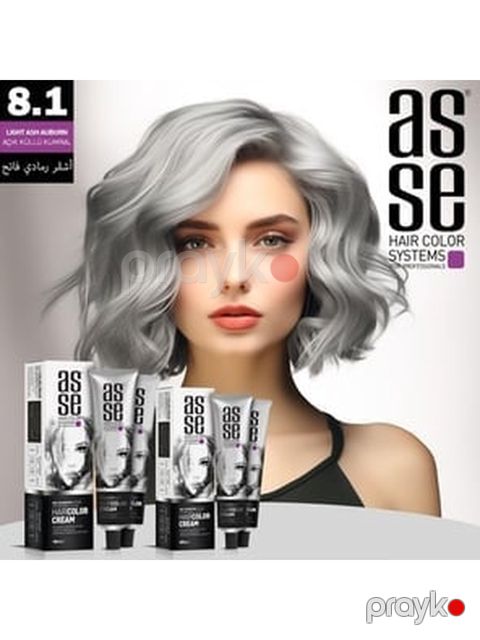 Saç üçün professional krem boya Asse 8.1 Açık Küllü Kumral 250 ml — Bakı