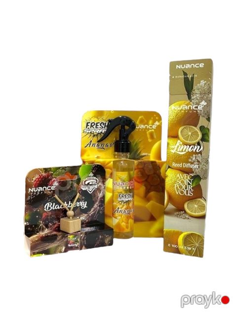 Ətirlər dəsti Tam hədiyyə 3-lü - Limon-Ananas-BlackBerry-0223 — Bakı
