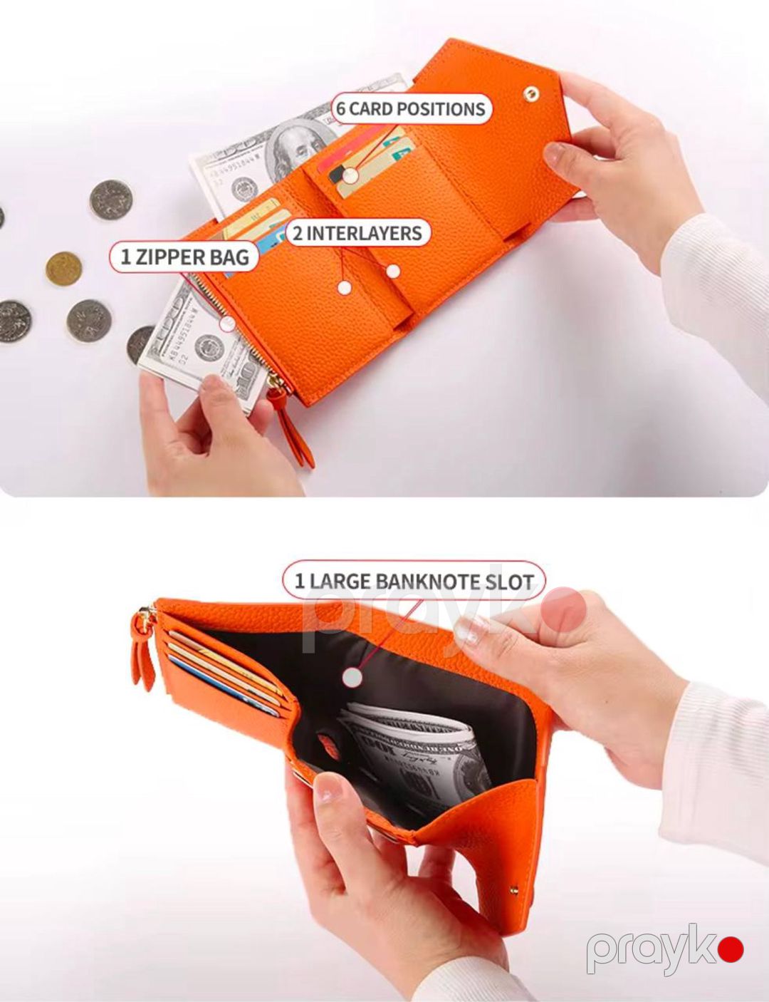 Pul kisəsi qadınlar üçün FB1882_orange — Mallar, Bakı (3)