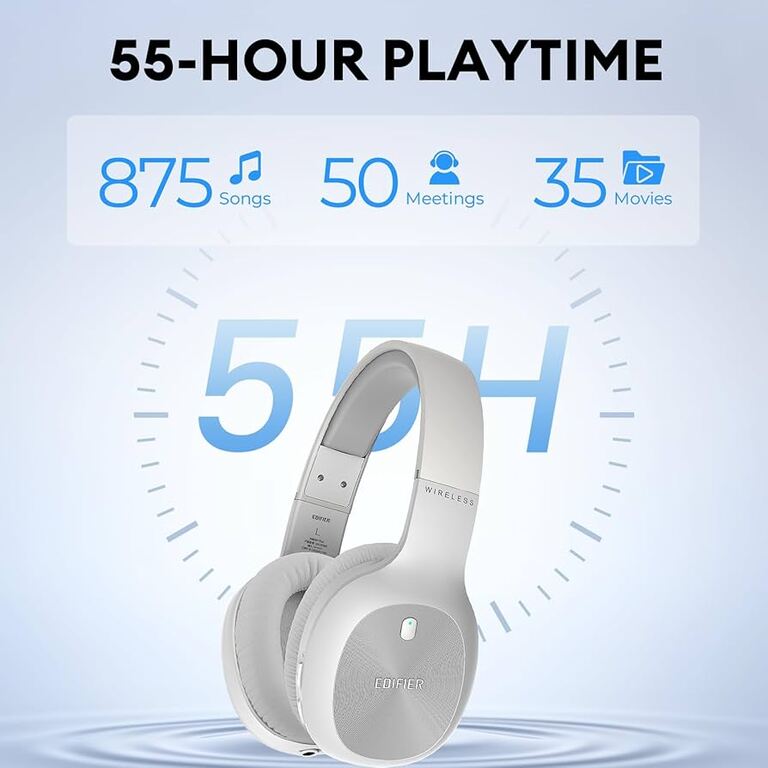 Edifier Headphones W800BT Plus White Qualcomm chipset with Bluetooth V5.1 — Səs texnikası, Bakı (2)